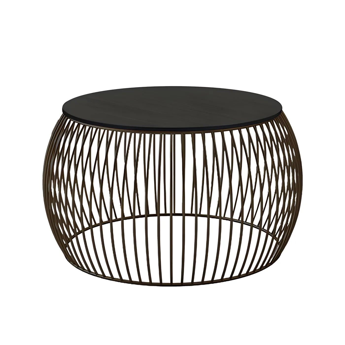 Flared-Wire Coffee Table, Black · Medium