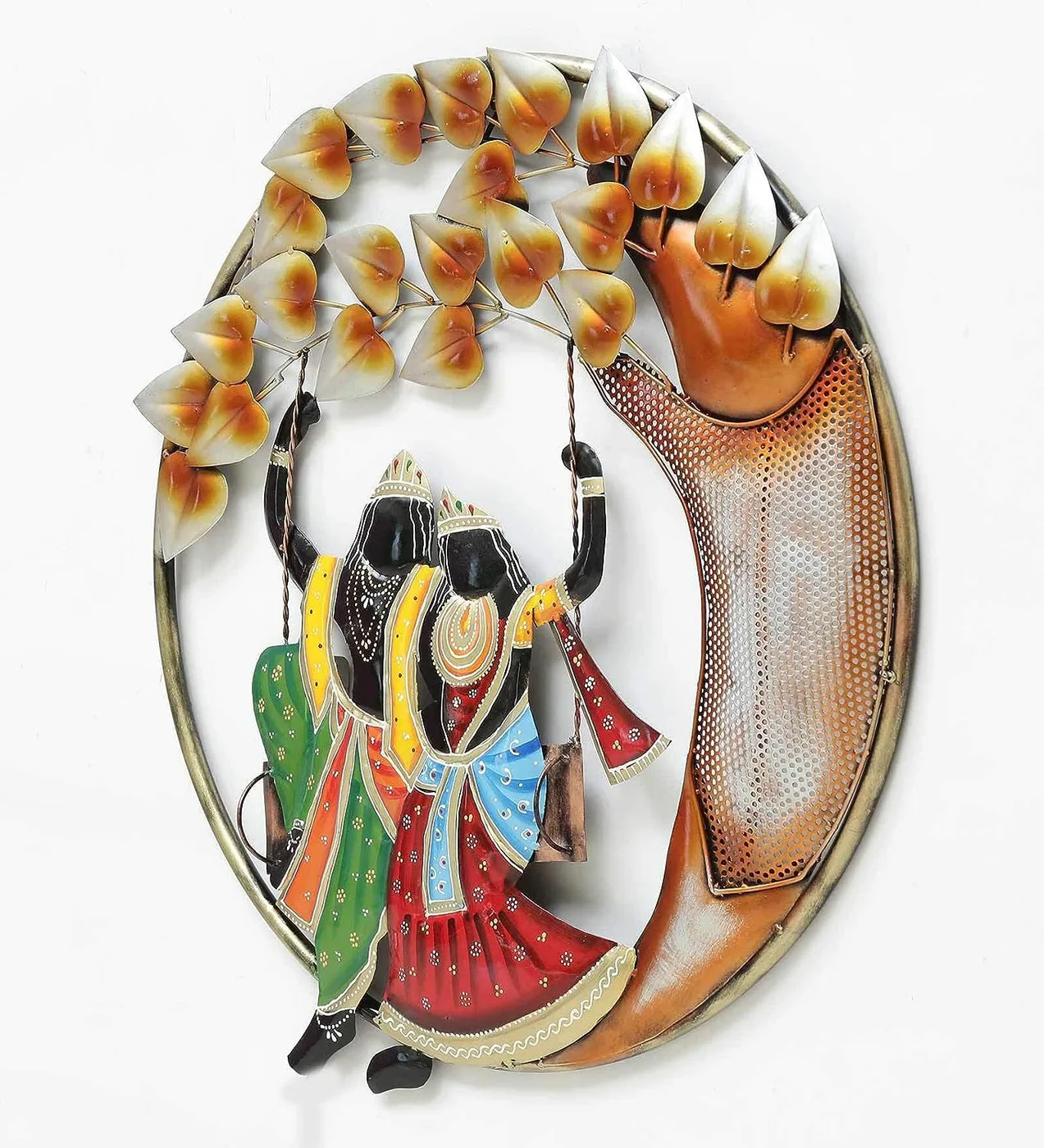 Radha Krishna Swing Wall Art — 32 in
