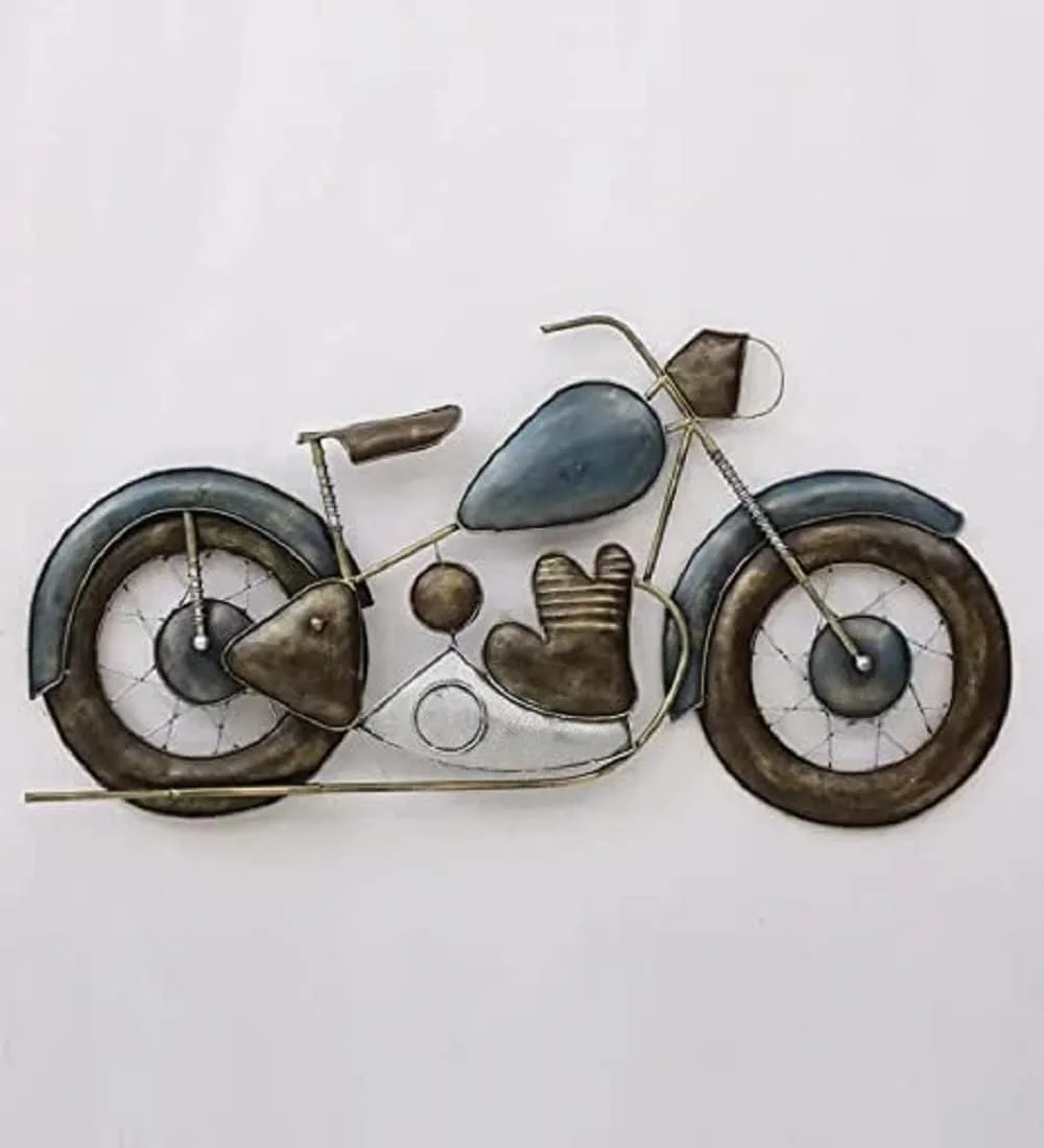 American-Flag Motorcycle Wall Art — 42 × 28 in, Multicolour · 42 × 2 × 28 in · Urban Bike