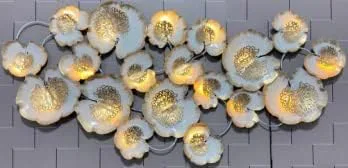 Golden Floral Wall Sculpture