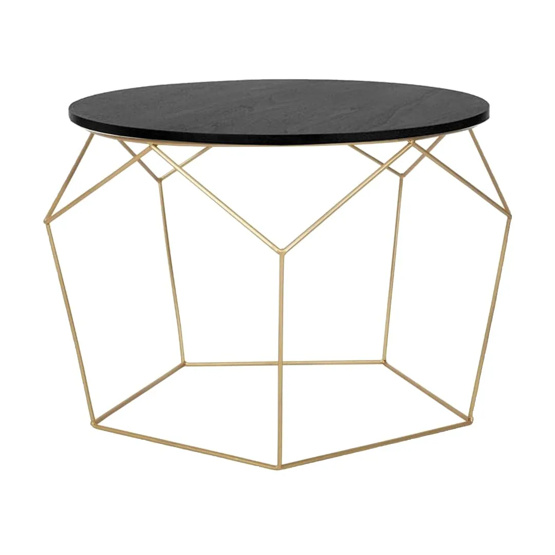 Pentagon-Frame Round Coffee Table