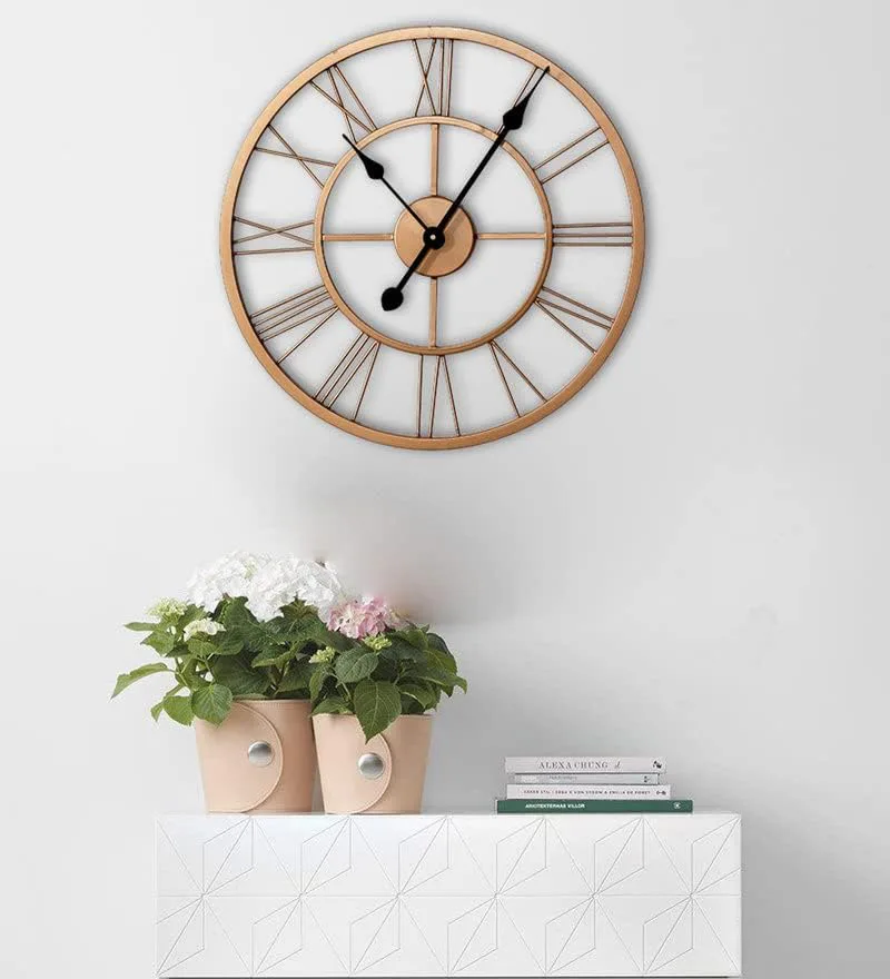 Open-Frame Roman Numeral Wall Clock — 60 cm