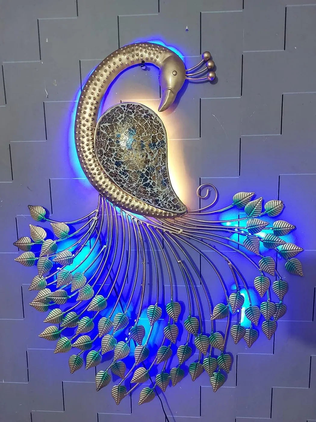 Handcrafted Peacock LED Wall Décor
