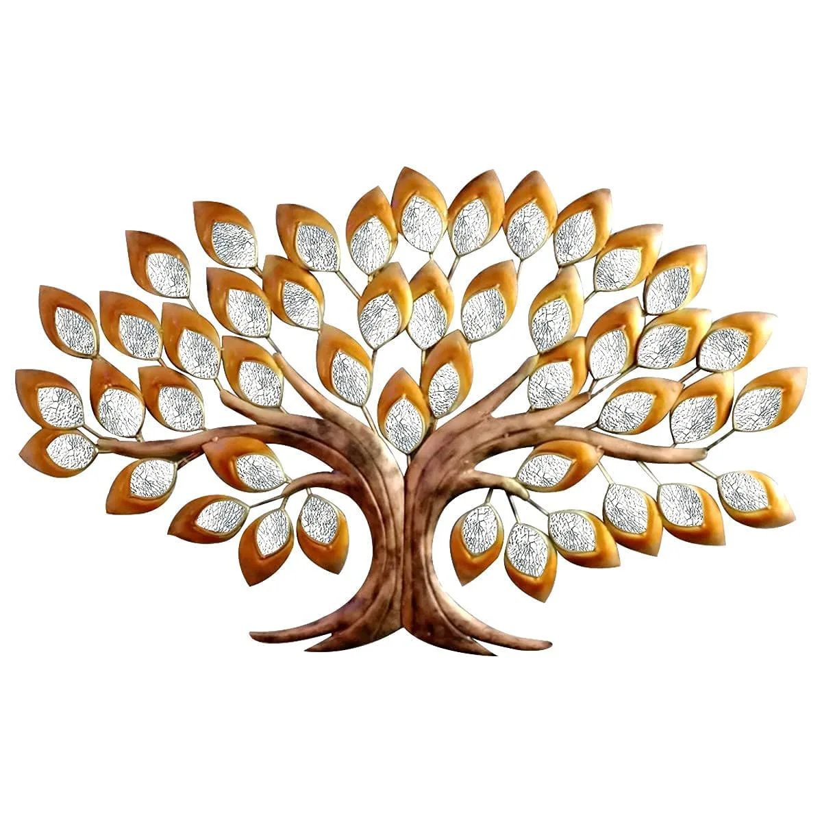 Golden Leaf Tree LED Wall Art