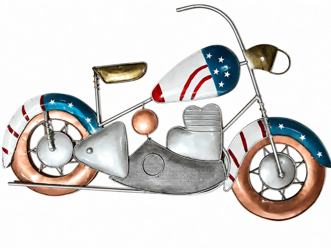 American-Flag Vintage Chopper Wall Art