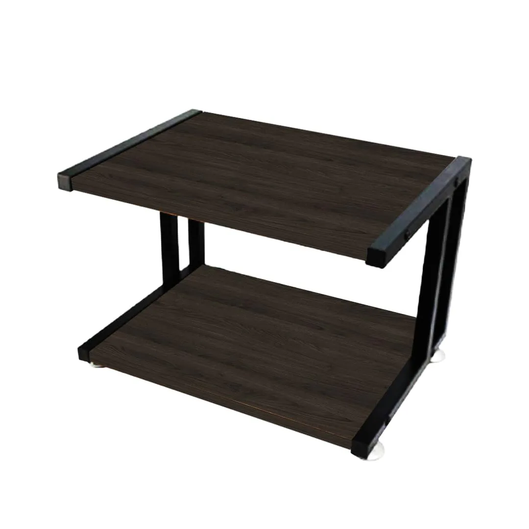 Two-Tier Wooden Printer Stand — Black Options