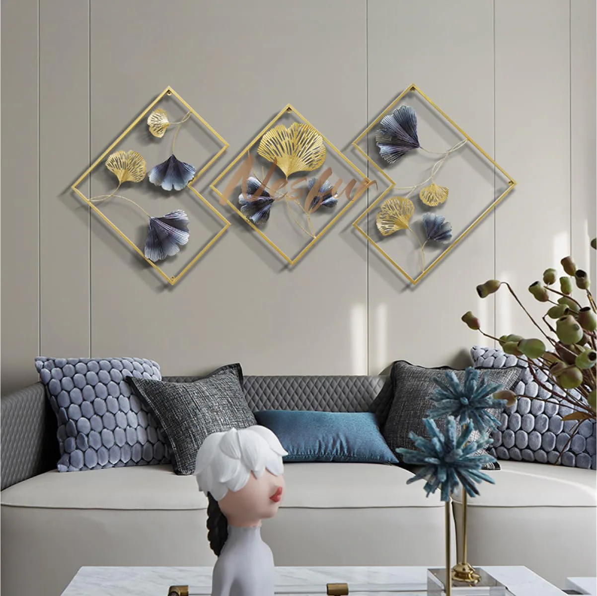 Elysian Three-Piece Ginkgo Wall Sculpture